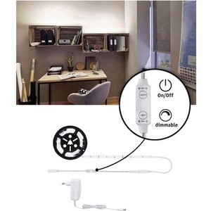 Paulmann, Paulmann SimpLED 78958 LED-Streifen-Komplettset EEK: LED (A++ - E) mit Stecker 24 V 150 cm Neutral-Weiß, Paulmann LED-Streifen »SimpLED Power 4«, 108 St.-flammig