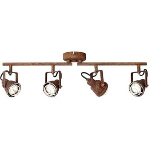 Brilliant, Deckenleuchte Bente rost lang 4fl., Brilliant Deckenstrahler »Bente«, 4 flammig, Leuchtmittel GU10 ohne Leuchtmittel, Spotrohr 4flg rostfarbend