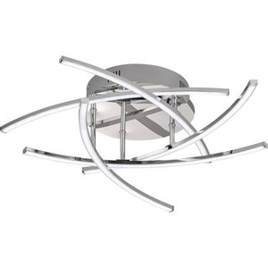FISCHER & HONSEL, LED-Deckenlampe Cross tunable white, 5fl., chrom, LED-Deckenlampe Cross tunable white, 5fl., chrom