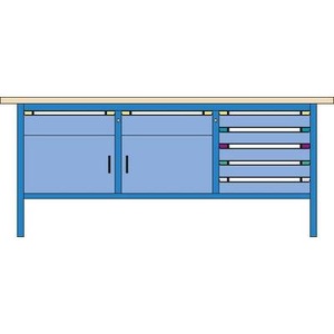 Thur-Metall, Thur-Metall 64845333 Werkbank (B x H x T) 2000 x 845 x 700 mm, 