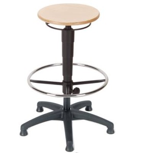 Mey Chair, Mey Chair Hocker Kunststoff Assistent A1S 09123, Hocker Universal Plus, Sitz aus Buche, Sitzhöhe 610-860 mm, Kunststoffbasis, Bodengleiter