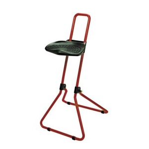 undefined, Stehhilfe Stahl Rastermechanik B-3610.22, Stehhilfe, schwenkbarer, ergonomischer PU-Sitz, Sitzhöhe 650-850 mm, rot