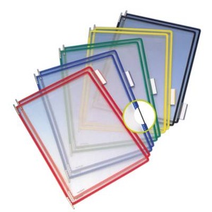 Tarifold, Tarifold Klarsichttafel VE 10 Stk, für DIN A4 farblich sortiert, Djois Tarifold Drehzapfentafeln A5/114009, farblich sortiert, PVC, A4 , Inh. 10 Stück
