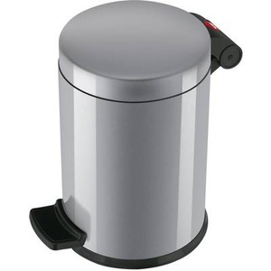 Hailo, Kosmetikeimer 4 l Hailo Solid S (B x H) 180 mm x 270 mm Silber Fuß-Tretmechanik 1 St., 