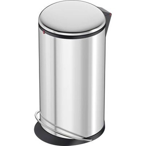 Hailo, Mülleimer 20 l Hailo Harmony L (Ø x H) 308 mm x 642 mm Silber Fuß-Tretmechanik 1 St., Hailo Rostfreier Stahl Pedalbehälter 40 x 64,2 cm Silber