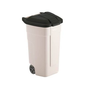 Rubbermaid, Rubbermaid Mülltonne 100 l (B x H x T) 510 x 850 x 530 mm Schwarz 1 St., Rubbermaid® Müllgrossbehälter, 100 Liter, mit Rollen, Deckel schwarz