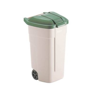 Rubbermaid, Rubbermaid Mülltonne 100 l (B x H x T) 530 x 850 x 510 mm Grün 1 St., Rubbermaid® Müllgrossbehälter, 100 Liter, mit Rollen, Deckel grün
