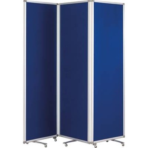 magnetoplan, magnetoplan Präsentationswand faltbar und mobil HxBxT 1800 x 1810 x 370 mm, magnetoplan Präsentationswand Weiß, Blau