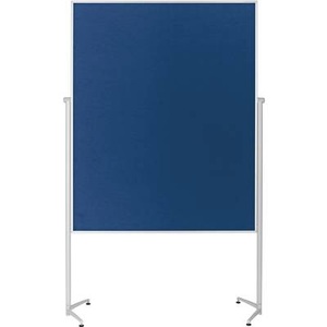 magnetoplan, magnetoplan Moderationstafel EVOLUTION plus einteilig Filz blau, Magnetop Moderationstafel Filz, blau, ungeteilt, mobil, 1200mm x 1500mm, 1151103