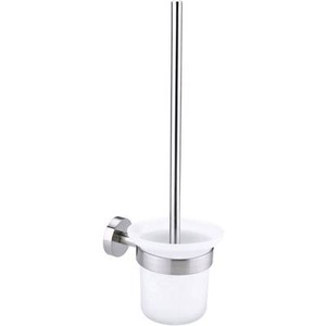 Tesa, tesa MOON Klobürsten-Garnitur Klebstoff Metall, tesa Toilettengarnitur Moon Weiss/Silber