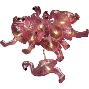 Konstmide CHRISTMAS, LED-Lichterkette Flamingos, batteriebetrieben, LED-Lichterkette Flamingos, batteriebetrieben