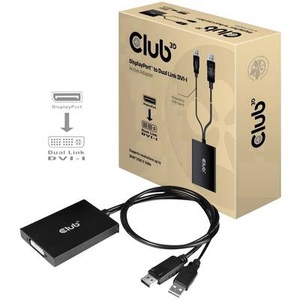 club3D, club3D DVI Adapter [1x DVI-D Stecker - 1x HDMI-Buchse] Schwarz, Club 3D Adapter DisplayPort - DVI-I Aktiv