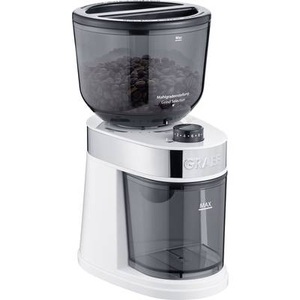 Graef, Graef CM201EU CM201EU Kaffeemühle Weiß Edelstahl-Scheibenmahlwerk, 