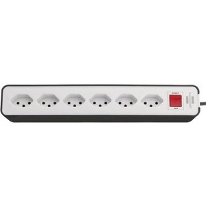 Brennenstuhl, Brennenstuhl Steckdosenleiste, Brennenstuhl 1153262002 Steckdosenleiste mit Schalter 6fach Schwarz, Weiß CH-Stecker 1 St.