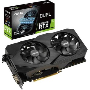 Asus, GF DUAL-RTX2060-O6G-EVO 6GB GDDR6 1755MHZ DVI HDMI2 DP IN NMS IN CTLR, 