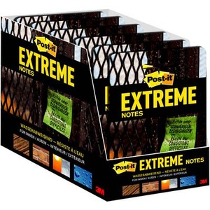 POST-IT, Post-it Haftnotiz EXT33M-3-FRGE 76 mm x 76 mm Grün, Gelb, Orange 135 Blatt, 3M Post-it Extreme Notes, 76mm x 76mm, 3 Farben, EXT33M-3-FRG, (3 x 45 Blatt)