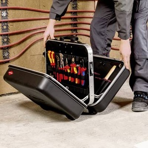 Knipex, Knipex 00 21 42 Werkzeugkoffer bestückt, Knipex Werkzeugset »Werkzeugkoffer BIG Twin Elektro«, (63 tlg.)