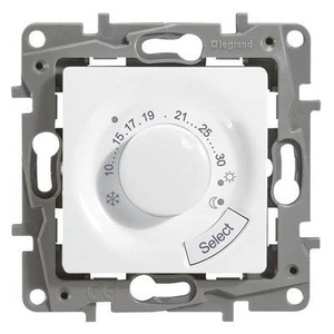 Legrand, Legrand Temperaturregler Niloe Weiß 664787, Legrand Temperaturregler Niloe Weiß 664787