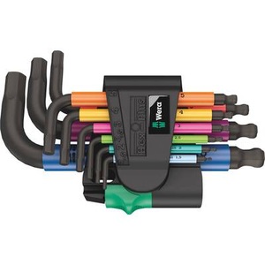 Wera, Wera 950/9 Hex-Plus Multicolour 2 Innen-Sechskant Winkelschraubendreher-Set 9teilig, 950/9 Hex-Plus Multicolour 2 Winkelschlüsselsatz, 9-teilig, Schraubendreher