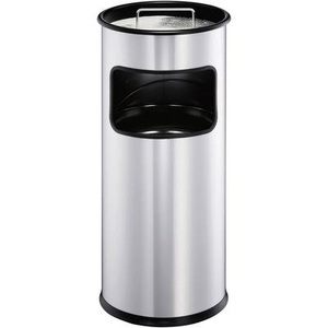 undefined, Durable 333023 trash can 17 L Round Metal Silver