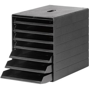 Durable, DURABLE Schubladenbox HxBxT 322 x 250 x 365 mm schwarz, DURABLE Schubladenbox, mit Staubschutz, schwarz