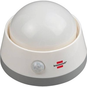 Brennenstuhl, Brennenstuhl 1173290 Nachtlicht Rund LED Weiß Weiß, Nedis - LED-Nachtlicht / Orientierungslicht mit Infrarot-Bewegungsmelder (Softlicht inkl. Taster und Batterien), One Size