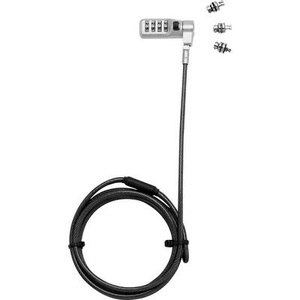 DICOTA, Laptopschloss Dicota Zahlenschloss für alle Netbooks/Notebooks/Monitore/TVs oder Beamer, Keine Schlüssel nötig, DICOTA Universal Security Cable Lock D31713 black