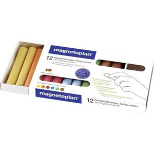 Magnetoplan Tafelkreide 12306 Gelb, Orange, Rot, Blau, Grün, Braun 12 St./Pack. 1 Pckg.