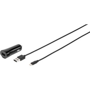 Vivanco, Vivanco CCLIGHTN24ABK Kfz-Ladekabel mit Schnellladefunktion, Vivanco Kfz Ladeadapter+Lightning 1.2m Car Charger ? USB C Kabel/Adapter/Ladegerät ? Schwarz