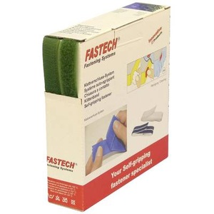 Fastech, Fastech Klettband zum Aufnähen Haft- und Flauschteil (L x B) 10 m x 25 mm Grün 10 m, 
