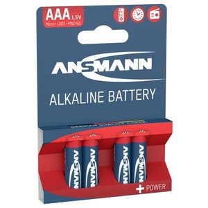 Ansmann, Alkaline Micro (AAA) Batterie - 4 Stück, Ansmann Alkaline-Batterien Micro AAA, 4 Stück