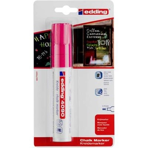 edding, Edding 4090 4-4090-1-1069 Kreidemarker Neon-Rosa 4 mm, 15 mm, Edding 4090, Chalk Marker, 4-15mm, neonrosa, 4090BLI-69