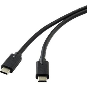 Renkforce, Renkforce USB-C Anschlusskabel [1x USB 3.1 Stecker C - 1x USB 3.1 Stecker C] 2.00 m Black Geschirmt, Renkforce USB-Kabel USB 3.2 Gen2x2 USB-C® Stecker 2.00 m Schwarz Geschirmt RF-4531576