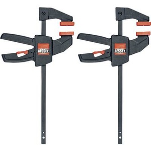 Bessey, Einhandzwinge EZS 110/40, 2er Set Bessey EZS11-4SET Spreiz-Bereich: 80 - 190 mm Ausladungs-Maße:40 mm, Bessey Einhandzwinge EZ, 2 Stück, 110 mm