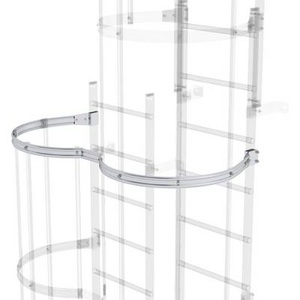 Günzburger Steigtechnik 62963 Rückenschutzbügel versetzte Ausführung Aluminium blank 1 St.