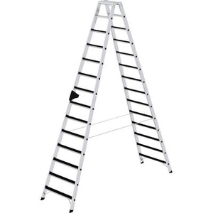 Günzburger Steigtechnik, Günzburger Steigtechnik 41614 Aluminium Stufen-Stehleiter Arbeitshöhe (max.): 5 m, MUNK Günzburger Steigtechnik 41614 Aluminium Stufen-Stehleiter Arbeitshöhe (max.): 5 m