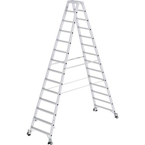 Günzburger Steigtechnik, Günzburger Steigtechnik 41228 Aluminium Stufen-Stehleiter Arbeitshöhe (max.): 5 m, MUNK Günzburger Steigtechnik 41228 Aluminium Stufen-Stehleiter Arbeitshöhe (max.): 5 m