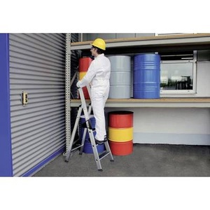 Guenzburger, Guenzburger Stufen-Stehleiter einseitig begehbar, geriffelt 6 Stufen, MUNK Stufen-Stehleiter CLIP-STEP, einseitig begehbar, geriffelt, 6 Stufen