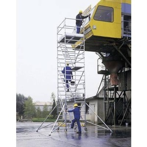 Günzburger Steigtechnik, Günzburger Steigtechnik 167200 Rollgerüst Montage ohne Werkzeug Arbeitshöhe (max.): 6.4 m, 