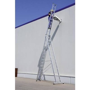 Günzburger Steigtechnik, Günzburger Steigtechnik 33310 Aluminium Mehrzweckleiter Montage mit Werkzeug Arbeitshöhe (max.): 8 m, MUNK Günzburger Steigtechnik 33310 Aluminium Multifunktionsleiter Montage mit Werkzeug Arbeitshöhe (max.): 8 m