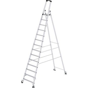 Günzburger Steigtechnik, Günzburger Steigtechnik 41114 Aluminium Stufen-Stehleiter Arbeitshöhe (max.): 5.5 m, MUNK Günzburger Steigtechnik 41114 Aluminium Stufen-Stehleiter Arbeitshöhe (max.): 5.5 m