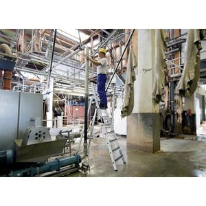 Guenzburger, Guenzburger Stufen-Stehleiter einseitig begehbar, rutschhemmend 3 Stufen, MUNK Günzburger Steigtechnik 41623 Aluminium Stufen-Stehleiter Arbeitshöhe (max.): 2.75 m 5.8 kg
