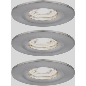 Paulmann, Paulmann EBL Nova mini Coin 94301 LED-Einbauleuchte 4.00 W Warm-Weiß Eisen, Paulmann 94301 EBL Nova mini Coin LED-Einbauleuchte 3er Set LED 4 W Eisen