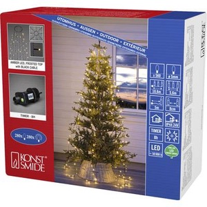 Konstsmide, Konstsmide 6399-810 LED-Baummantel Außen über Steckernetzteil Anzahl Leuchtmittel 560 LED Beleuchtete Länge: 5.6 m mit, KONSTSMIDE LED-Lichterkette »frosted«, 560 St.-flammig