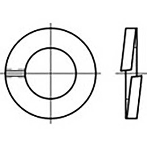 TOOLCRAFT TO-6854175 Federringe Innen-Durchmesser: 12 mm DIN 127 Federstahl feuerverzinkt 100 St.