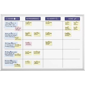 magnetoplan, magnetoplan Scrumboard Standard-Set inkl. Zubehör Tafel-BxH 1200 x 900 mm, Magnetoplan Whiteboard Design SP 120 x 90 cm Weiss, 1 Stück