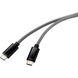 Renkforce, Renkforce USB 2.0 Anschlusskabel [1x USB 2.0 Stecker C - 1x USB 2.0 Stecker C] 0.50 m Schwarz, Renkforce USB-Kabel USB 2.0 USB-C® Stecker 0.50 m Schwarz RF-4598416