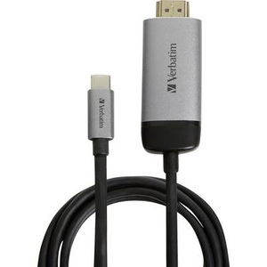 Verbatim, Verbatim 49144 - USB-C HDMI 4k Adapter USB 3.1 GEN 1 - 150cm, VERBATIM USB-C / HDMI Adapter, Grau