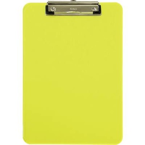 undefined, MAUL 2340611 Klemmbrett Gelb A4 Kunststoff, MAUL Klemmbrett, DIN A4, Kunststoff, mit Aufhängeöse, neongelb-transparent