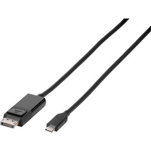 Vivanco, Vivanco USB 2.0 Anschlusskabel [1x USB-C™ Stecker - 1x DisplayPort Stecker] 1.5 m Schwarz, 